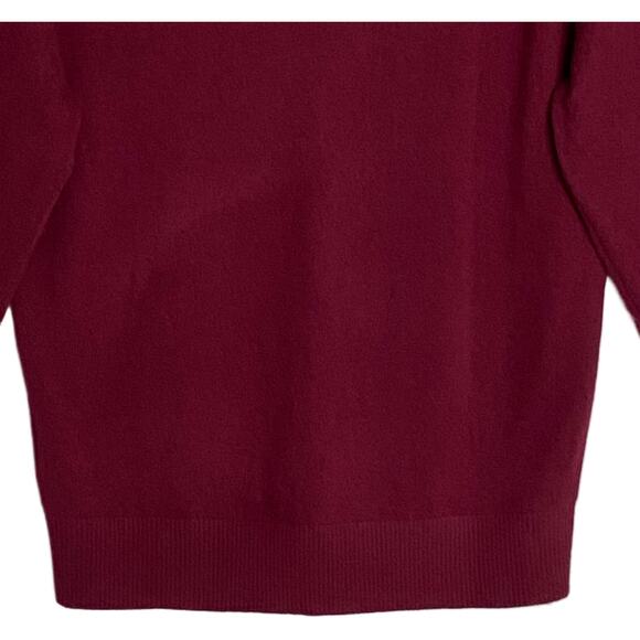 Daniel Cremieux V-Neck Sweater Men's Large Luxury Cashmere Burgundy NEW - Picture 7 of 15
